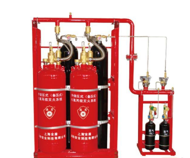 山西管網式七氟丙烷滅火系統（外貯壓）-滅火流程